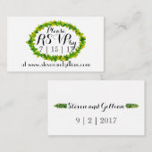 Wreater Leaf RSVP-kaarten/Datumherinneringskaarten Informatiekaartje (Voorkant / Achterkant)