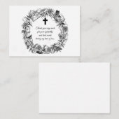 Wreater Lijst na begrafenis Hartelijk dank Notitiekaartje (Voorkant / Achterkant)