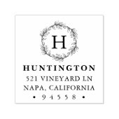 Wreater Monogram Return Address Stamp Zelfinktende Stempel (Design)