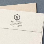 Wreater Monogram Return Address Stamp Zelfinktende Stempel