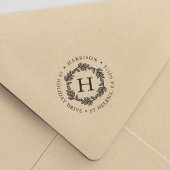 Wreater Monogram Round Return-adres Zelfinktende Stempel