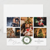 Wreater Monogram Rustic 5 Foto Merry Kerstmis W (Voorkant / Achterkant)