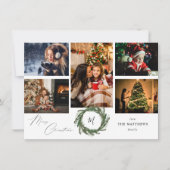 Wreater Monogram Rustic 5 Foto Merry Kerstmis W (Voorkant)