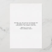 Wreater Navy Blue Business Holiday Silver Foil Kaa Folie Uitnodiging (Achterkant)