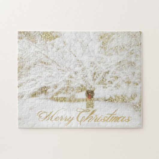 Wreater op sneeuwboom legpuzzel (Horizontaal)