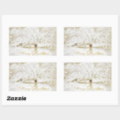 Wreater op sneeuwboom rechthoekige sticker (Vel)