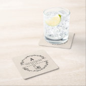 Wreater Pas getrouwd Persoonlijk cadeaumonogram Kartonnen Onderzetters (Insitu)