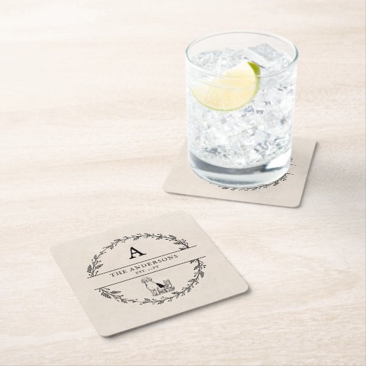 Wreater Pas getrouwd Persoonlijk cadeaumonogram Kartonnen Onderzetters (Insitu)