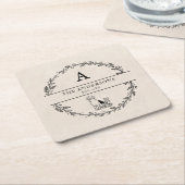 Wreater Pas getrouwd Persoonlijk cadeaumonogram Kartonnen Onderzetters (Schuin)