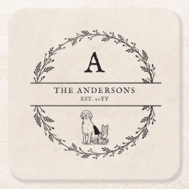  Wreater Pas getrouwd Persoonlijk cadeaumonogram Kartonnen Onderzetters