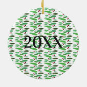 Wreatfoto-kerstversiering Keramisch Ornament (Achterkant)