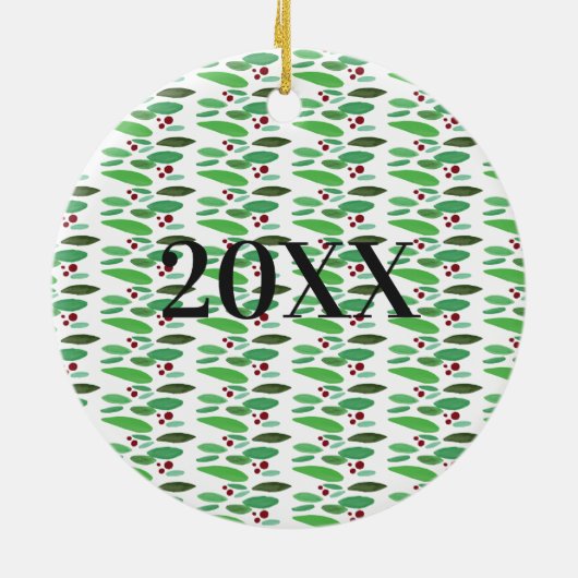 Wreatfoto-kerstversiering Keramisch Ornament (Achterkant)