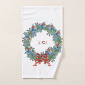 Wreath 2021 met kerst Ginger Jar  Bad Handdoek (Handdoek)