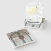 Wreath and Gingerbroodoorway - Martha's Vineyard Stenen Onderzetter (Zijkant)