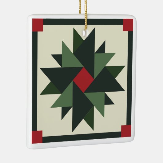 Wreath Barn Quilt Ornament (Rechts)