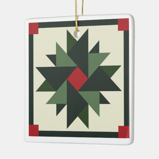 Wreath Barn Quilt Ornament (Links)