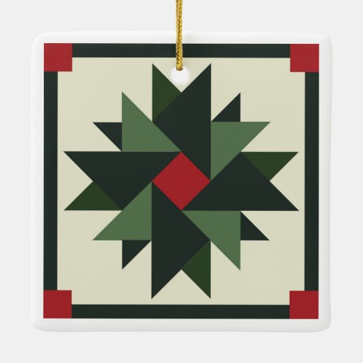 Wreath Barn Quilt Ornament (Achterkant)