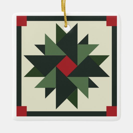 Wreath Barn Quilt Ornament (Voorkant)