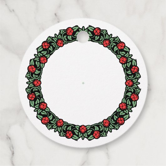 Wreath Bedankjes Labels (Achterkant)