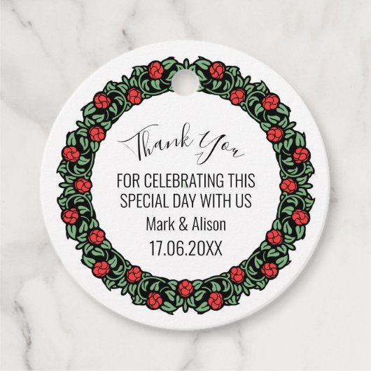 Wreath Bedankjes Labels (Voorkant)