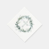 Wreath Blue Cross Communision Baptism Christening Servet (Hoek)