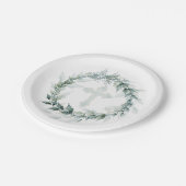 Wreath & Blue Cross Communitybaptisme Christening Papieren Bordje (Gekanteld)