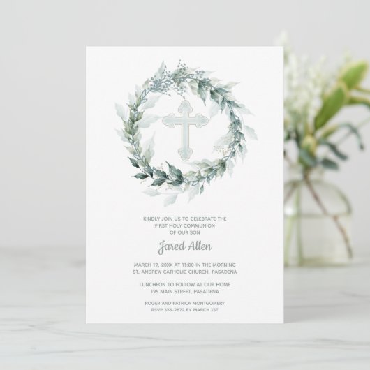 Wreath Blue Cross First Community Kaart (Staand voorkant)