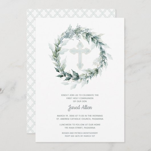 Wreath Blue Cross First Community Kaart (Voorkant / Achterkant)