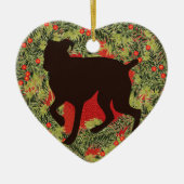 Wreath Boxer Keramisch Ornament (Voorkant)