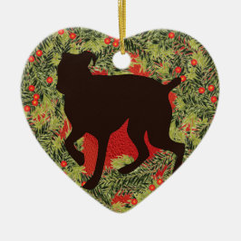 Wreath Boxer Keramisch Ornament