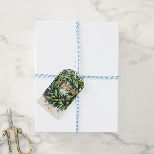 Wreath Cadeaulabel (Met Touw)