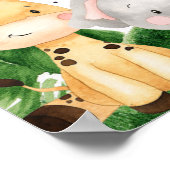 Wreath Cheetah Print Safari Birthday Welcome Sign (Hoek)