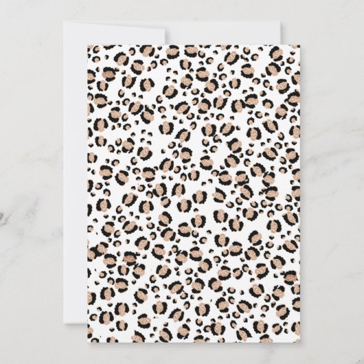 Wreath Cheetah Print Safari Wild Een eerste verjaa Kaart (Achterkant)