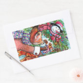 Wreath decorating rechthoekige sticker (Envelop)