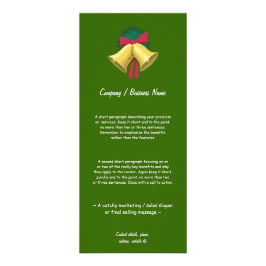 Wreath en Bells Reclamekaart (Voorkant)