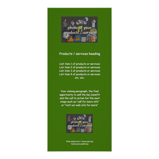 Wreath en Bells Reclamekaart (Achterkant)