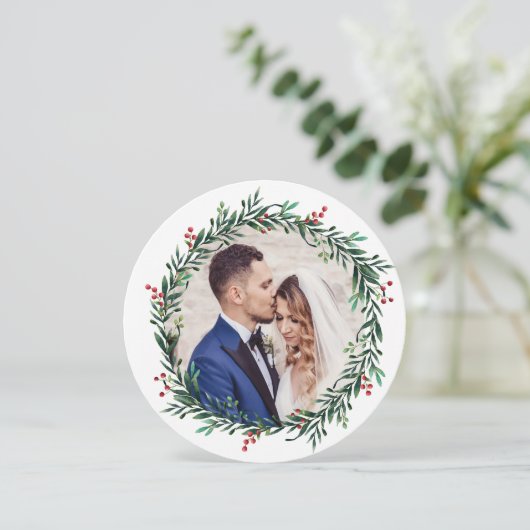 Wreath Feestdagenkaart (Staand voorkant)