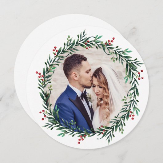 Wreath Feestdagenkaart (Voorkant / Achterkant)