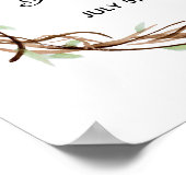 Wreath Guest Book Alternative voor weddenschap Poster (Hoek)