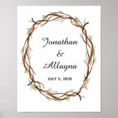Wreath Guest Book Alternative voor weddenschap Poster (Voorkant)