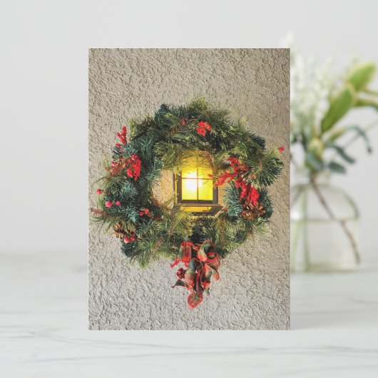 Wreath holiday card feestdagenkaart (Staand voorkant)