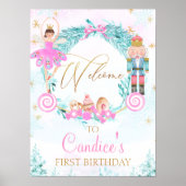 Wreath Land of Sweets Nutkraker Birthday Welcome Poster (Voorkant)