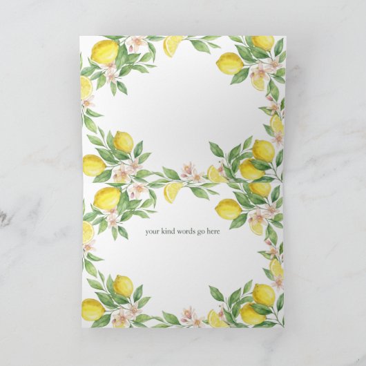 Wreath Mediterranean thank you Bridesmaid card Bedankkaart (Binnen)