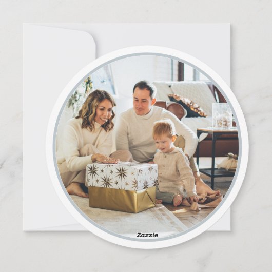 Wreath Merry kerst - Persoonlijke foto Feestdagenkaart (Achterkant)