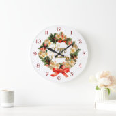Wreath met Prettige feestdagen Script Grote Klok (Huis)