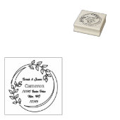 Wreath. Naam en adres. Rubberstempel (Gestempeld)