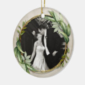Wreath Newly Wed Photo Keramisch Ornament (Links)