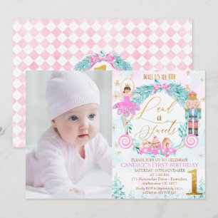 Wreath Nutkraker Land van Sweets Foto van Birthday Kaart