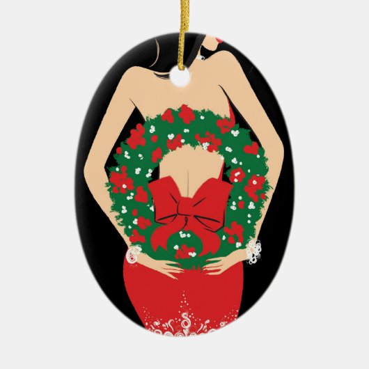 Wreath Oval Ornament (Voorkant)