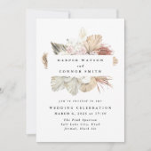 Wreath Pampas Grass Floral Tropical Oerwoud Kaart (Voorkant)